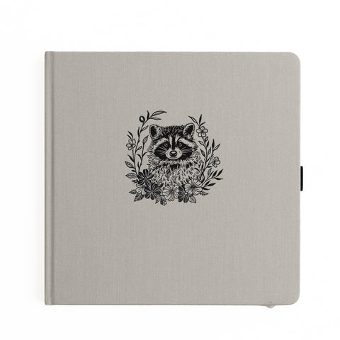 8x8 Dot Grid Notebook: Radiant Raccoon - Archer and Olive