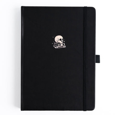 Skull & Books: Dot Grid Notebook - Archer and Olive
