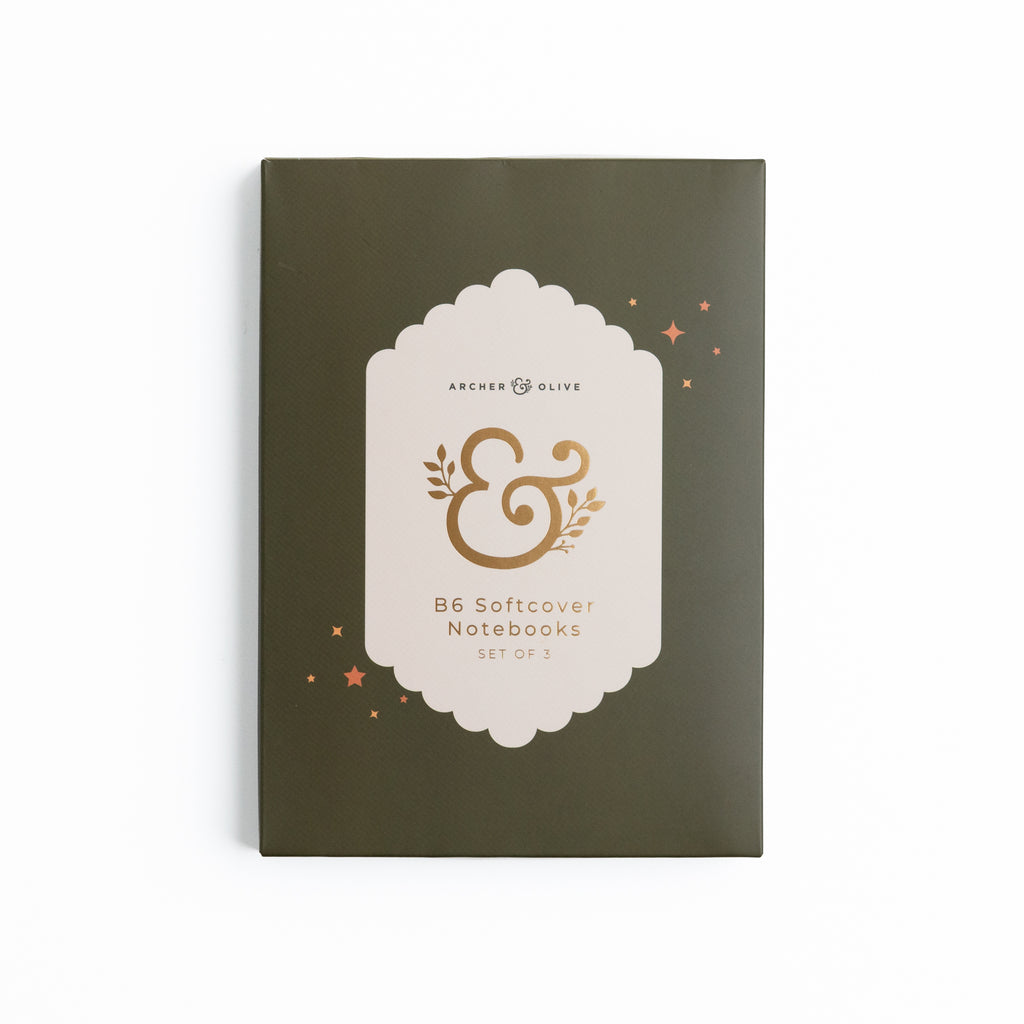 B6 Softcover Notebooks - Set of 3