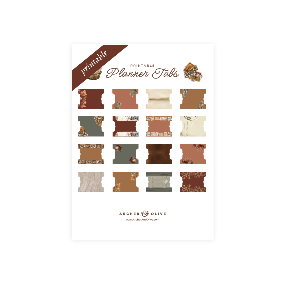 Stamp Collector | Printable Planner Tabs