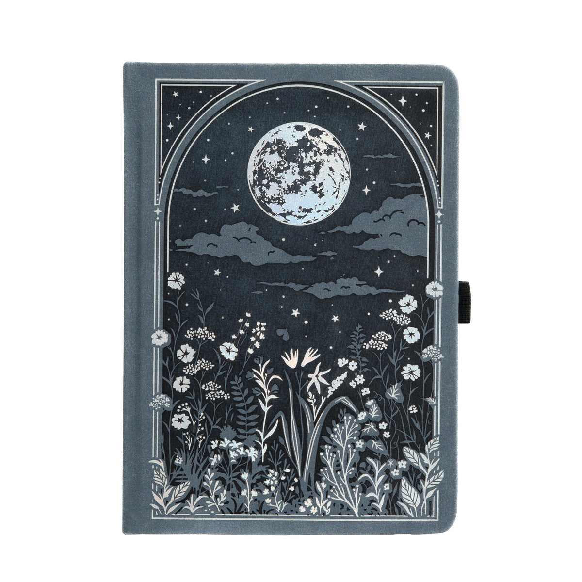 A5 Blank Notebook: Moonlit Garden - Archer and Olive