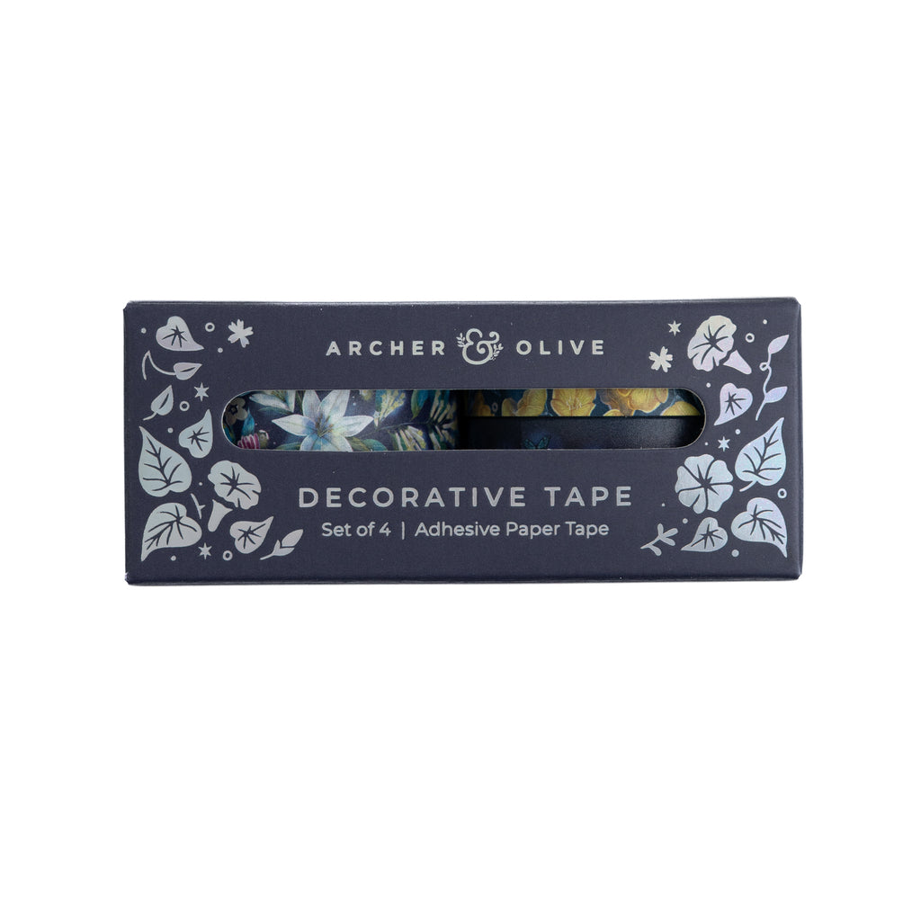 Midnight Floral Washi - Archer and Olive
