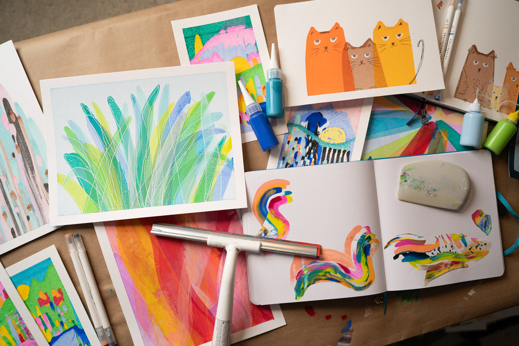 UNBOUND Abstract Scrape Art: Digital eCourse - Archer and Olive