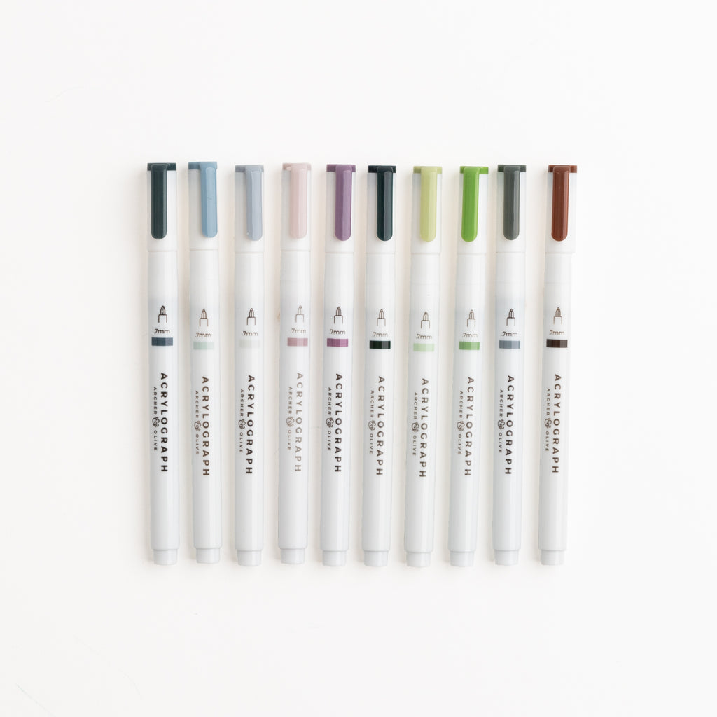 Winterscapes Acrylographs (Set of 10) - Archer and Olive