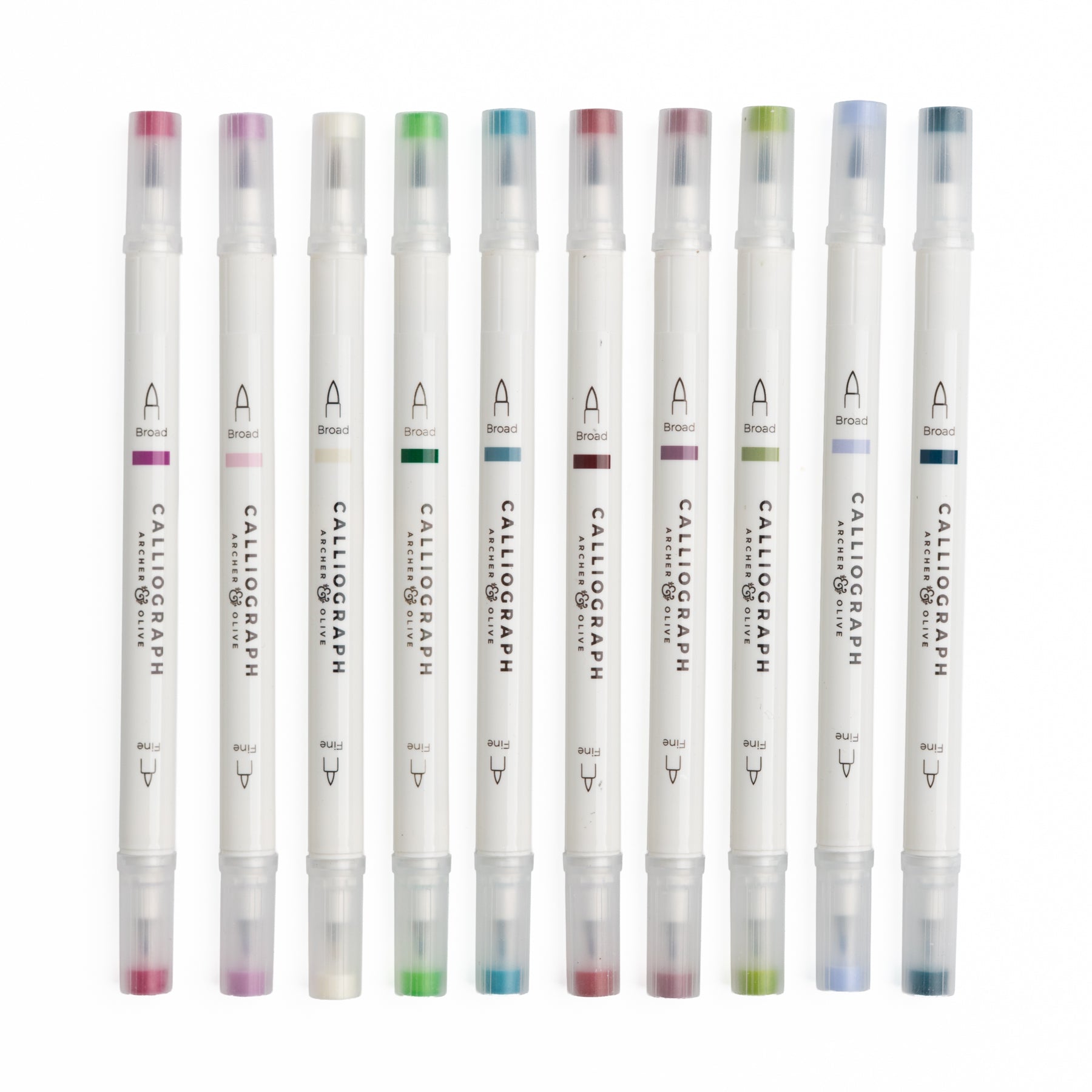 Snow & Stillness Calliograph Pens - Archer and Olive