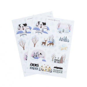 Winter Village Sticker Set - Archer and Olive