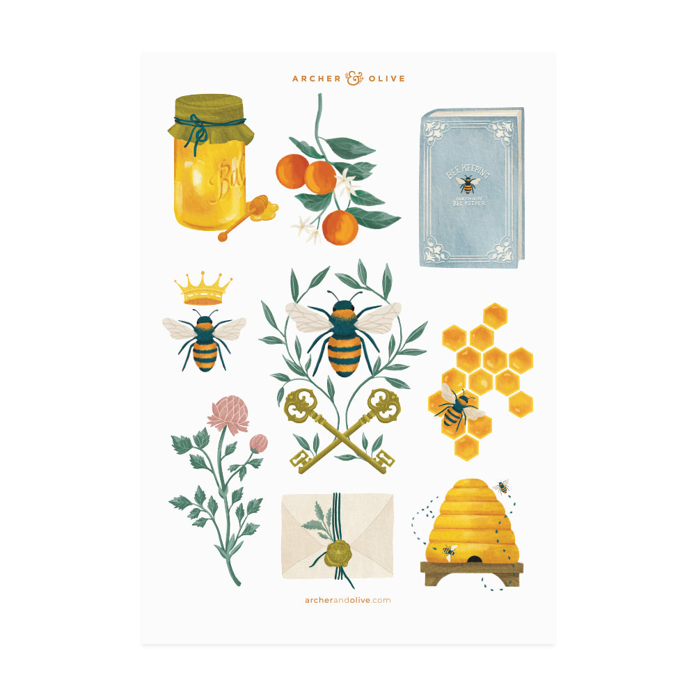 Keeper Of Bees Printable Stickers - Archer and Olive