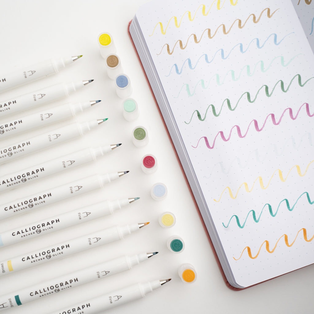 Summer Calliograph Pens - Archer and Olive