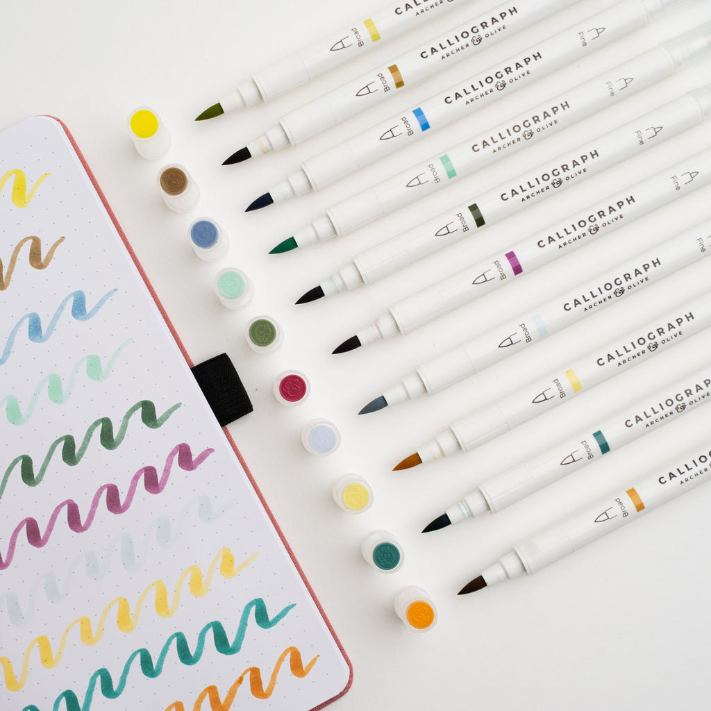 Summer Calliograph Pens - Archer and Olive