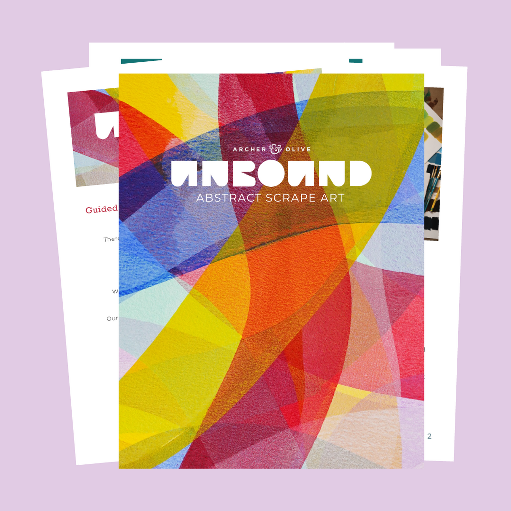 UNBOUND Abstract Scrape Art: Digital eCourse - Archer and Olive