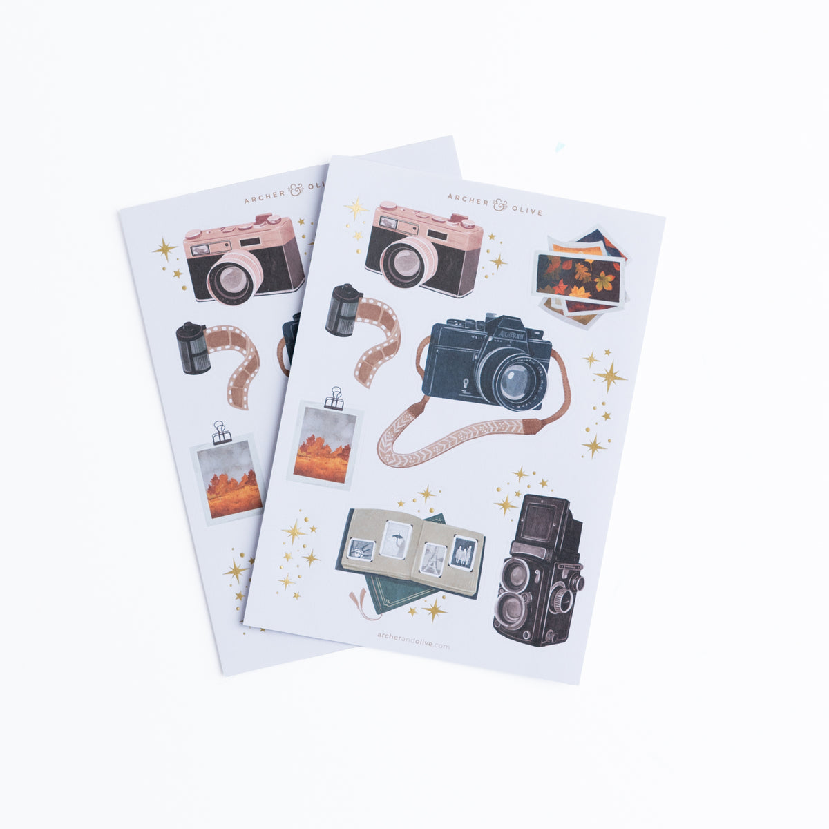 Vintage Camera Sticker Set | Archer and Olive