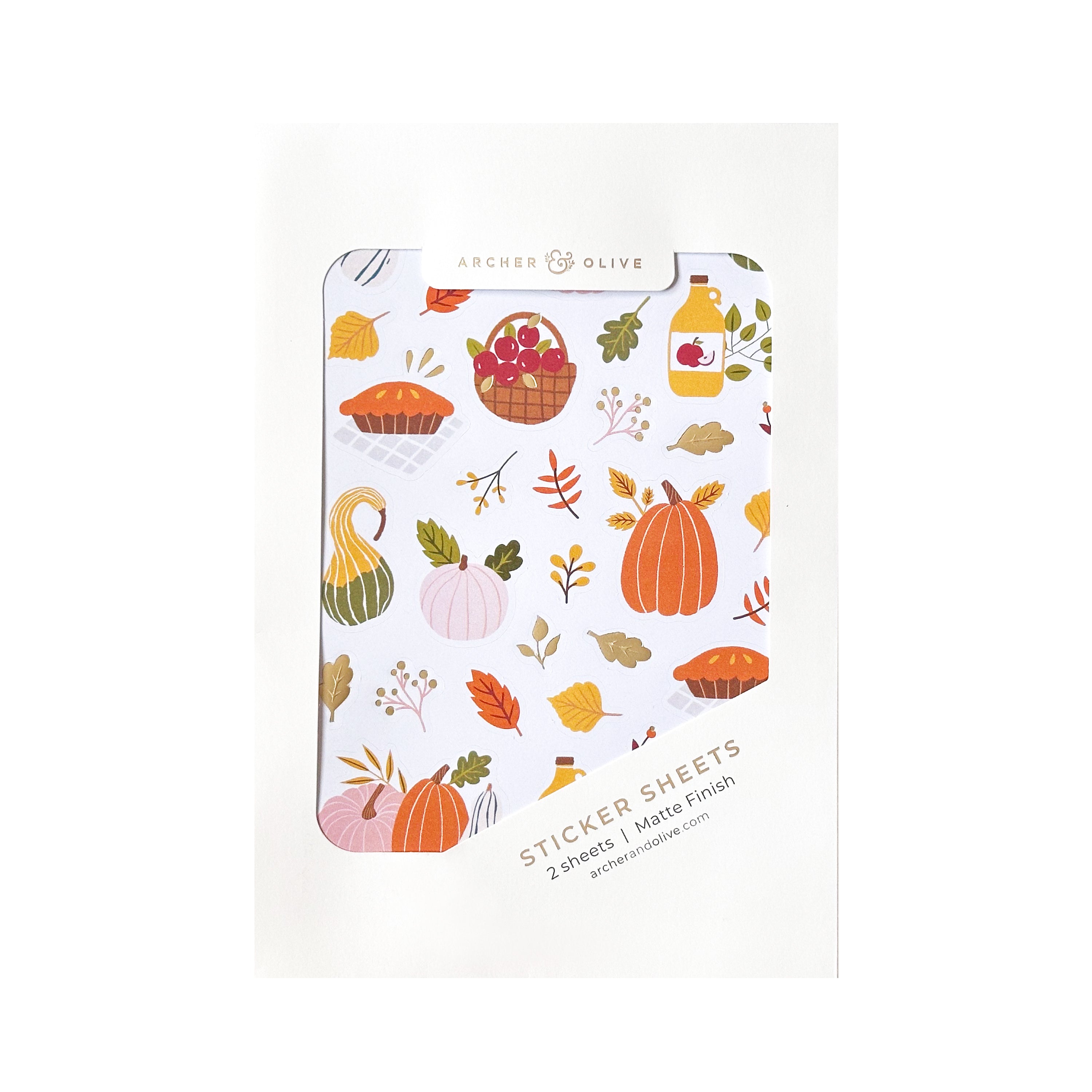 Pumpkin & Foliage Theme Stickers - Archer and Olive