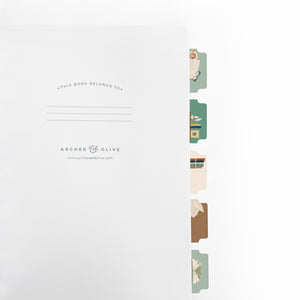 Books & Flowers Printable Planner Tabs - Archer and Olive