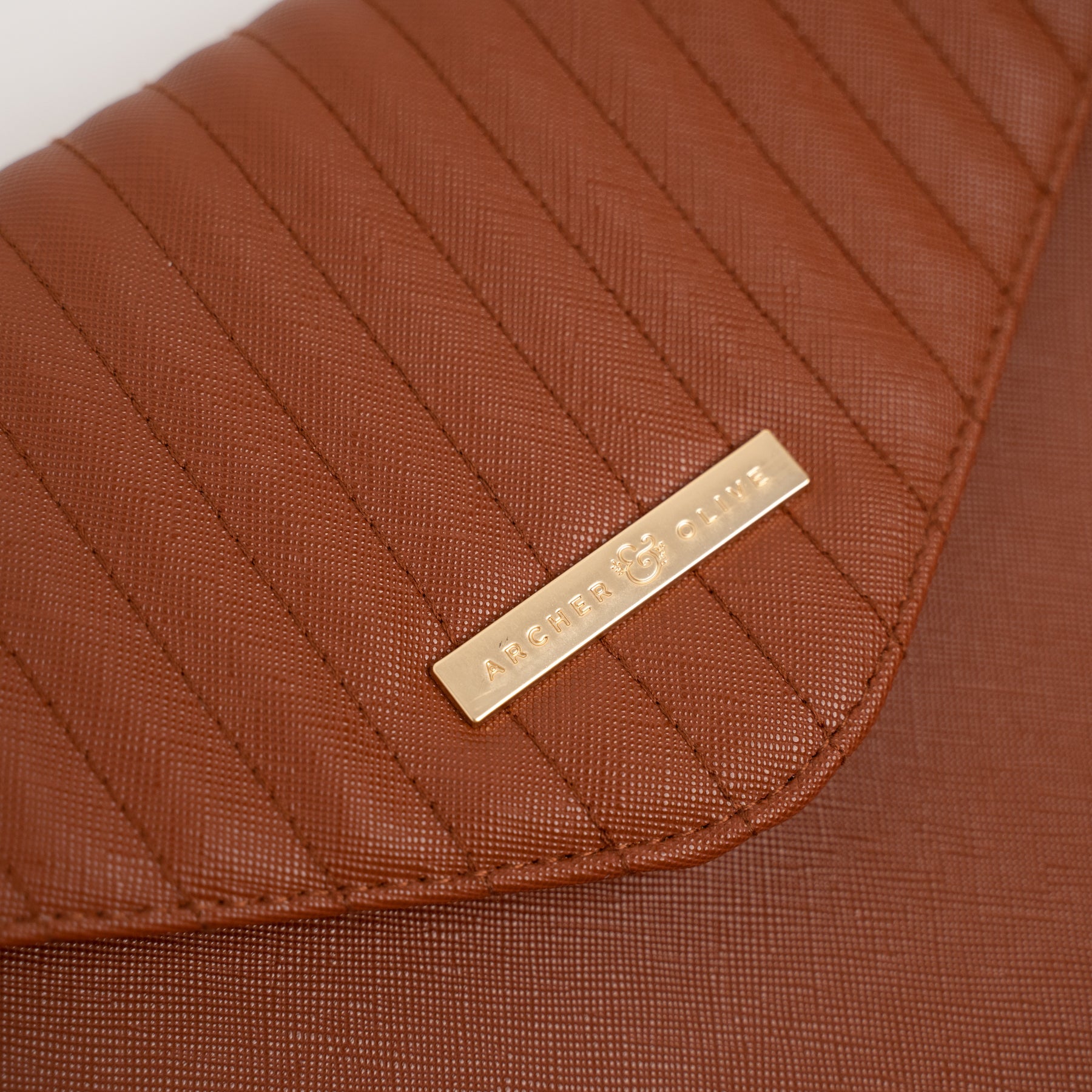 Vegan Leather Zipper Journal Bag by Archer and Olive