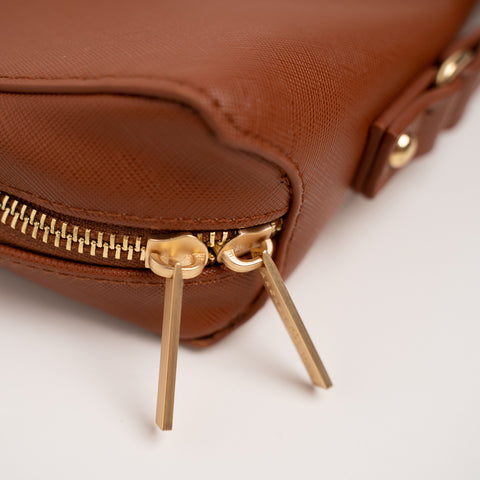 Vegan Leather Zipper Journal Bag - Archer and Olive