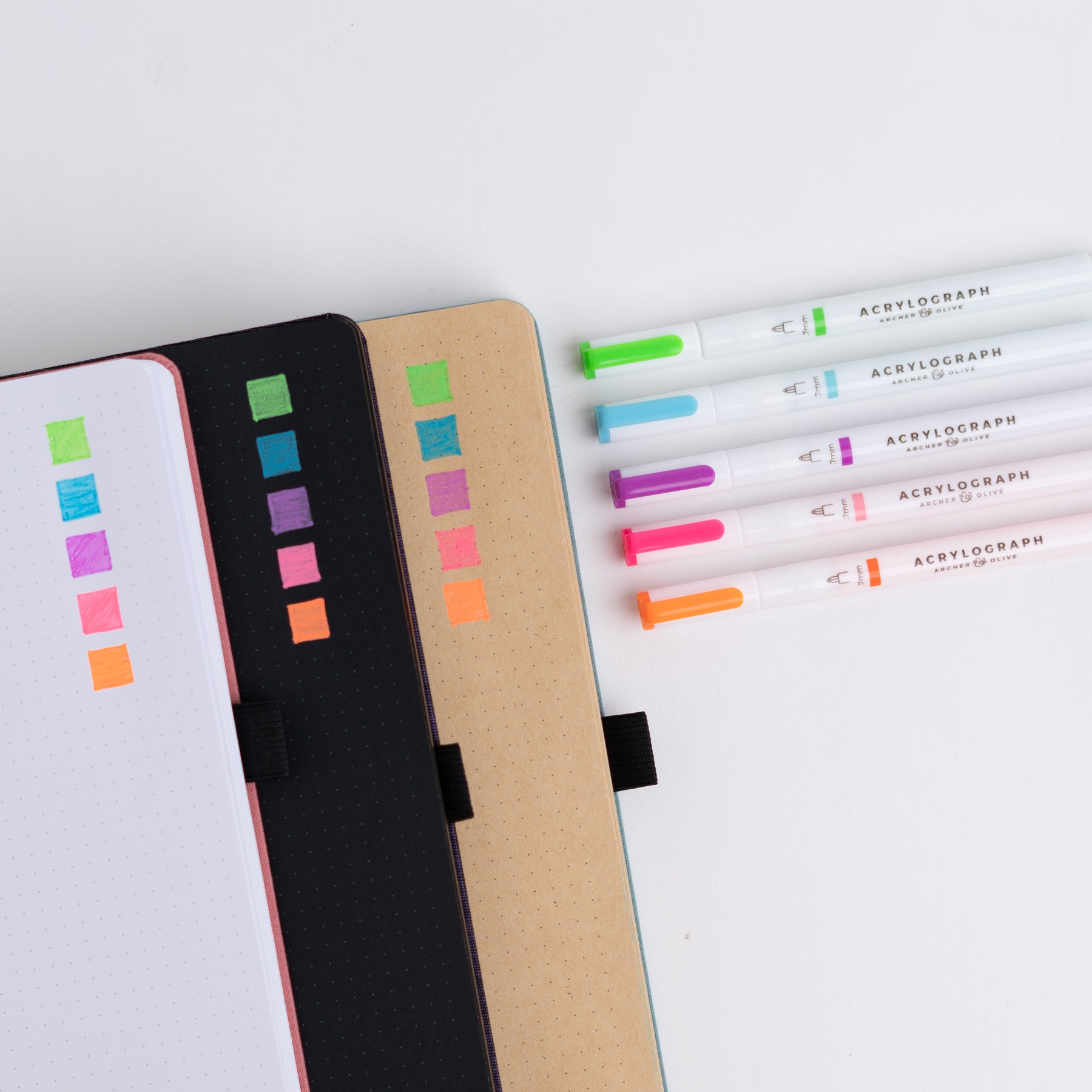 Acrylograph Pens: Nostalgia Collection 0.7mm Tip - Archer and Olive