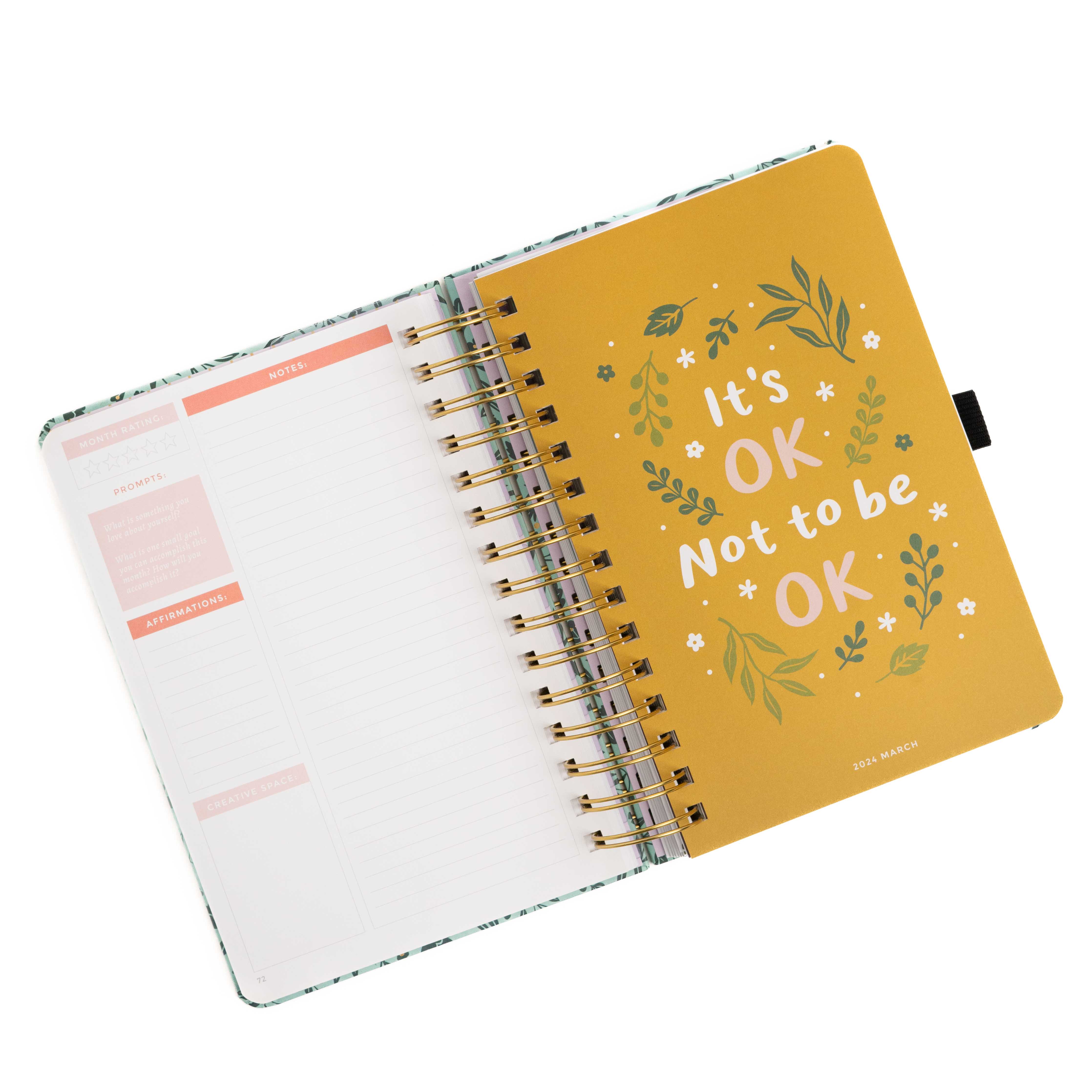 Floral Wellness Dated Planner