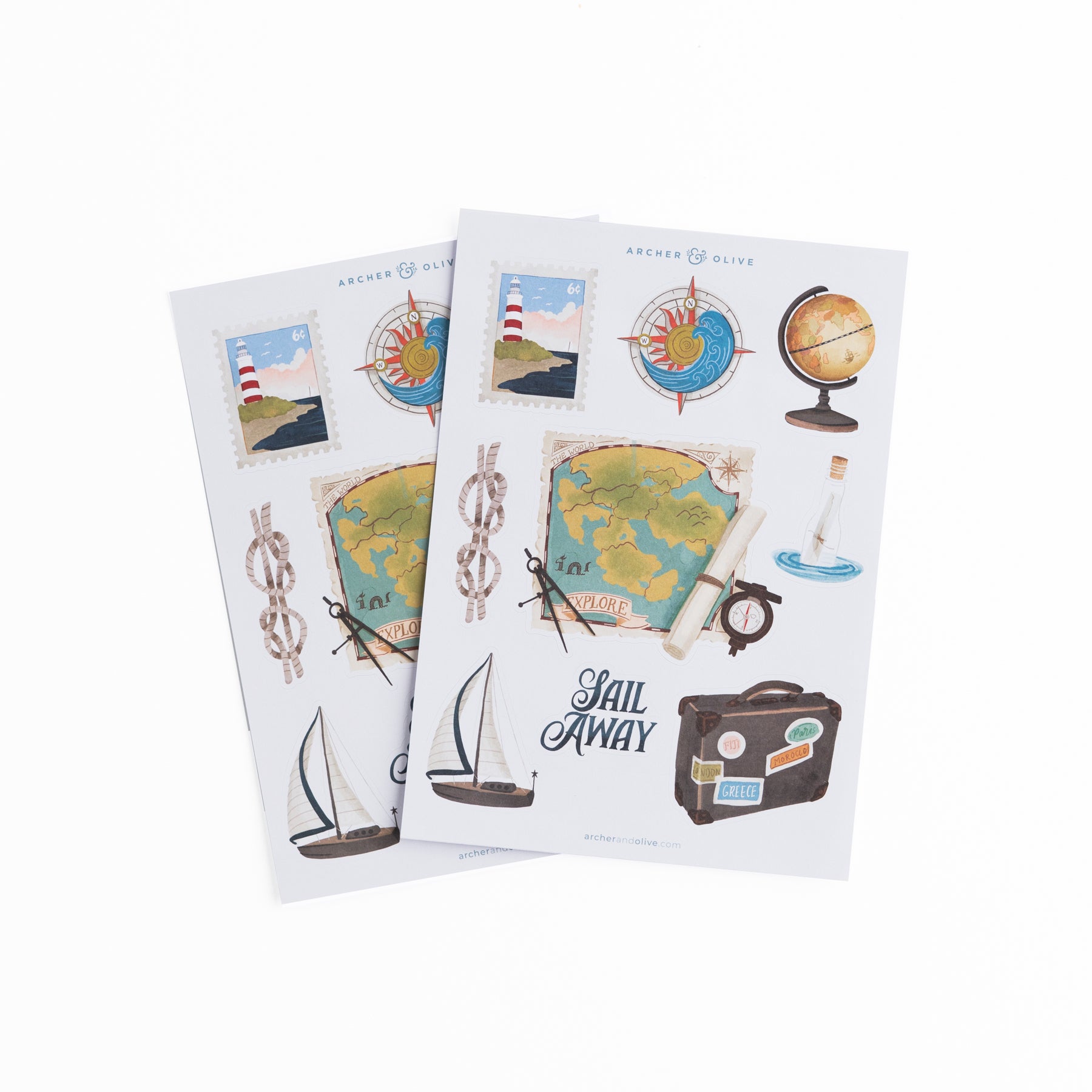 Compass Stickers | Archer and Olive