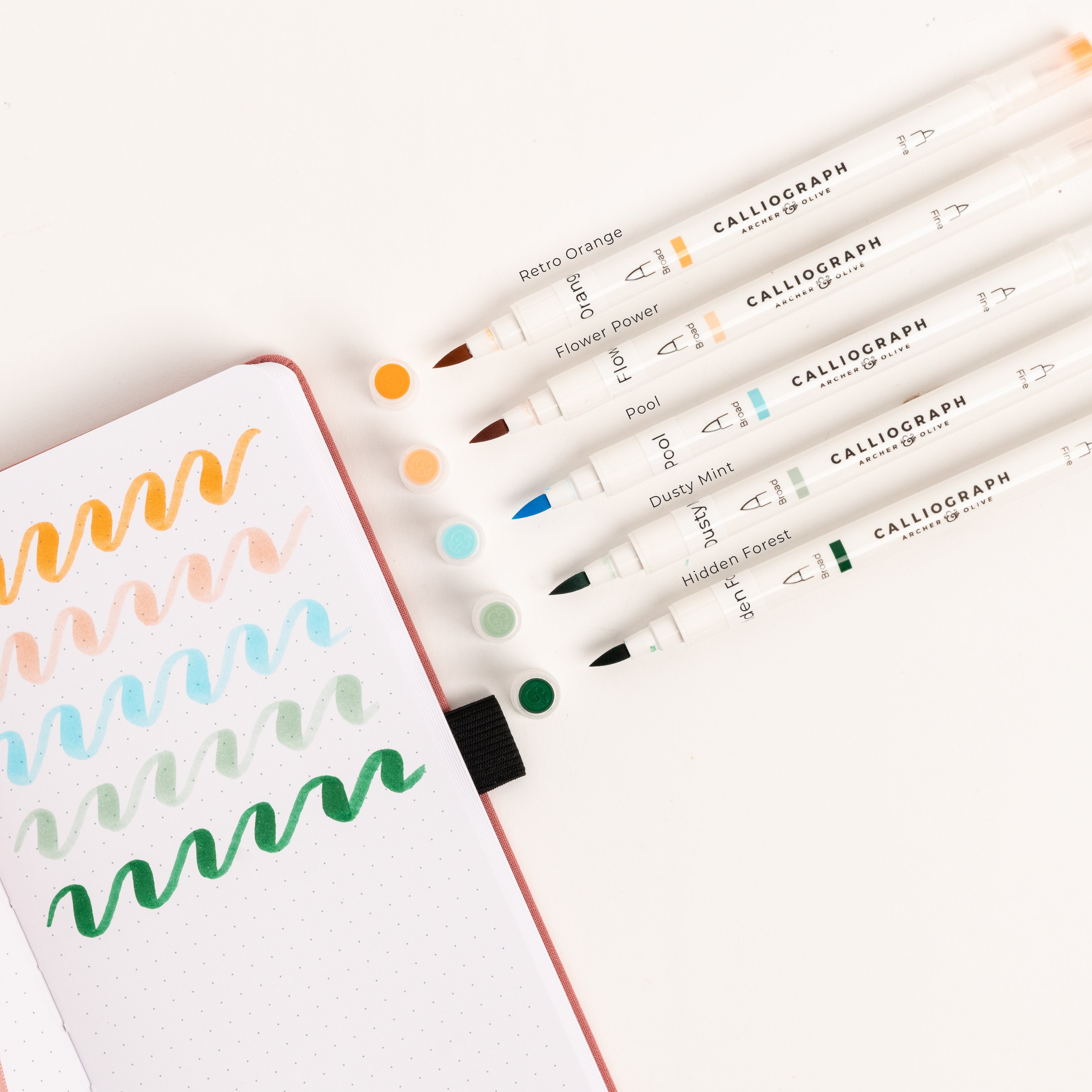 Summer Calliograph Set 1 Retro Roadtrip- 5 pack - Archer and Olive