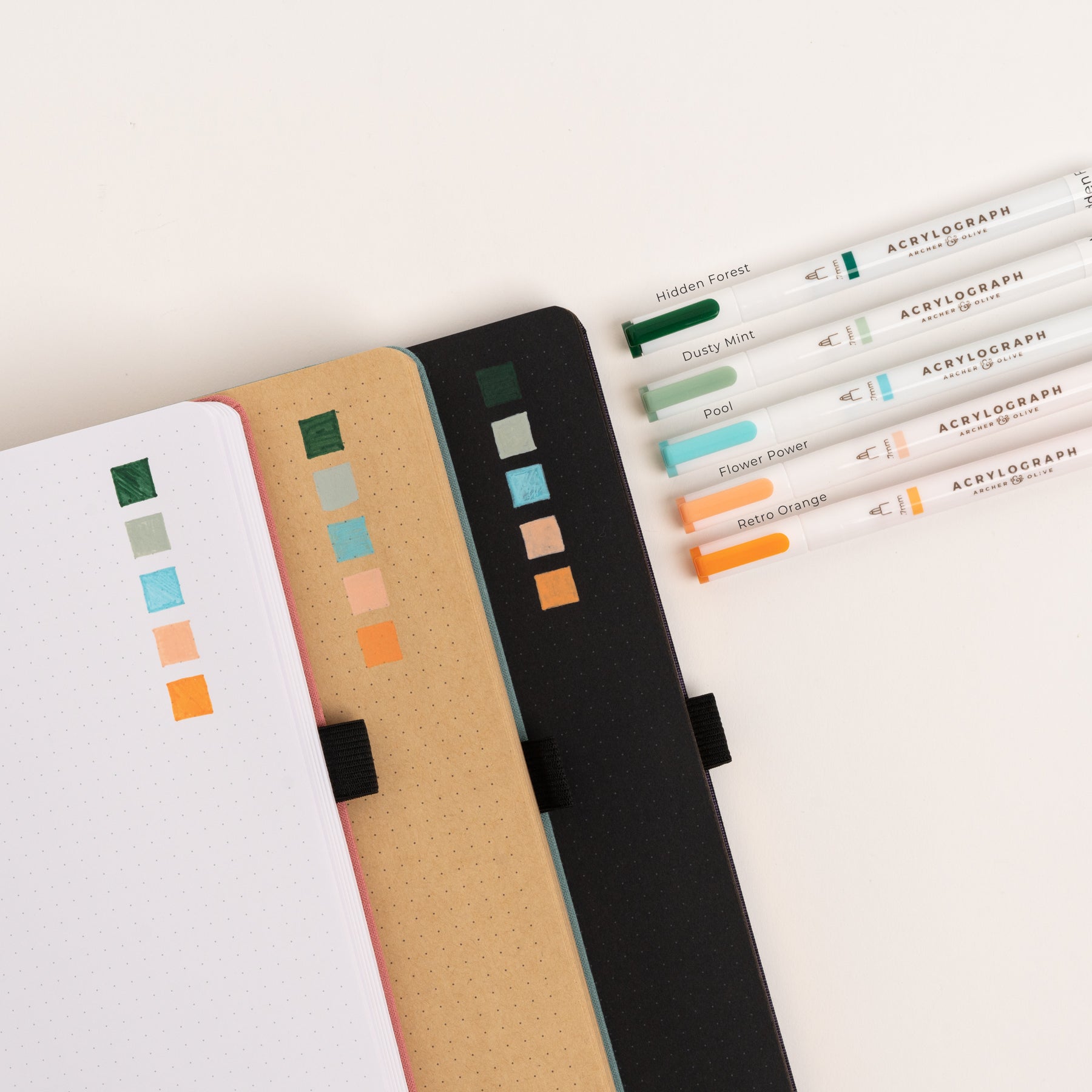 Summer Acrylograph Set 1 Retro Road Trip- 5 pack - Archer and Olive