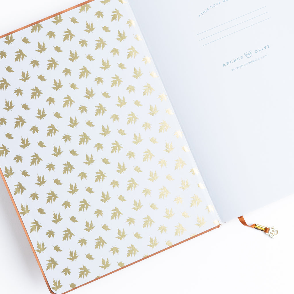 B6 Swirling Leaves: Dot Grid Notebook