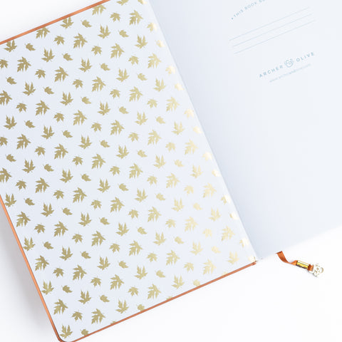A5: Swirling Leaves: Dot Grid Notebook