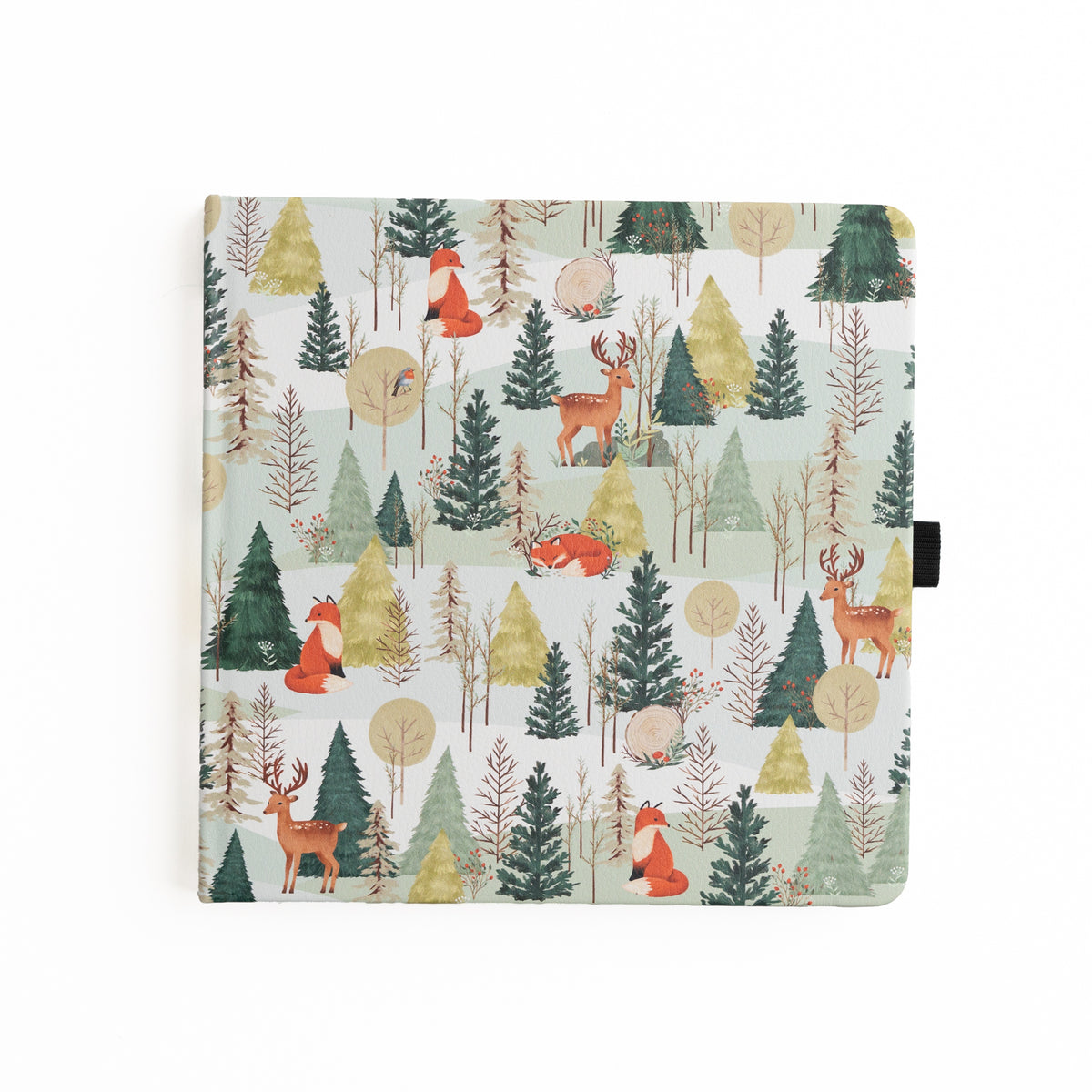 8x8 Fox In Winter Woods: Dot Grid Notebook - Archer and Olive