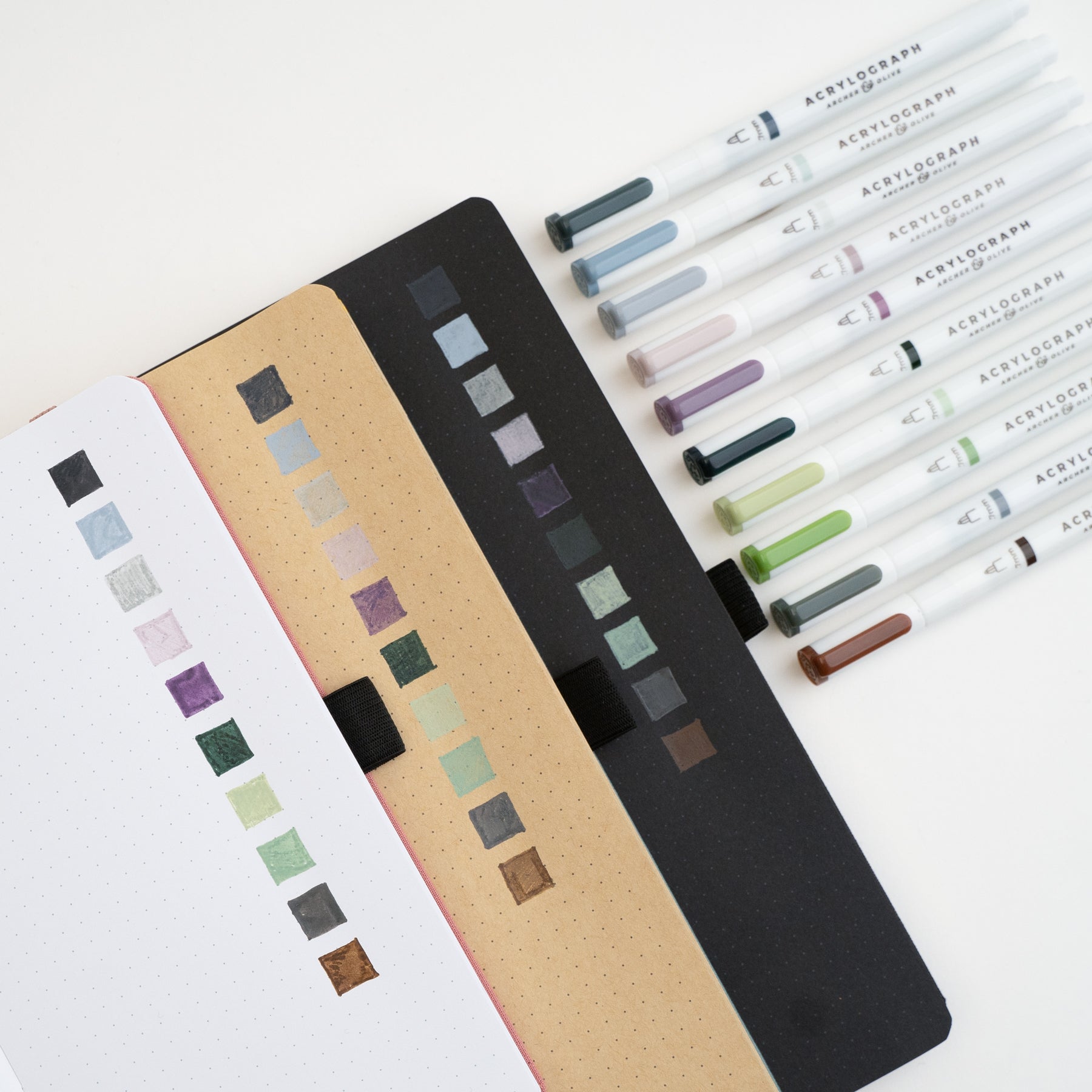 Winterscapes Acrylographs (Set of 10) - Archer and Olive