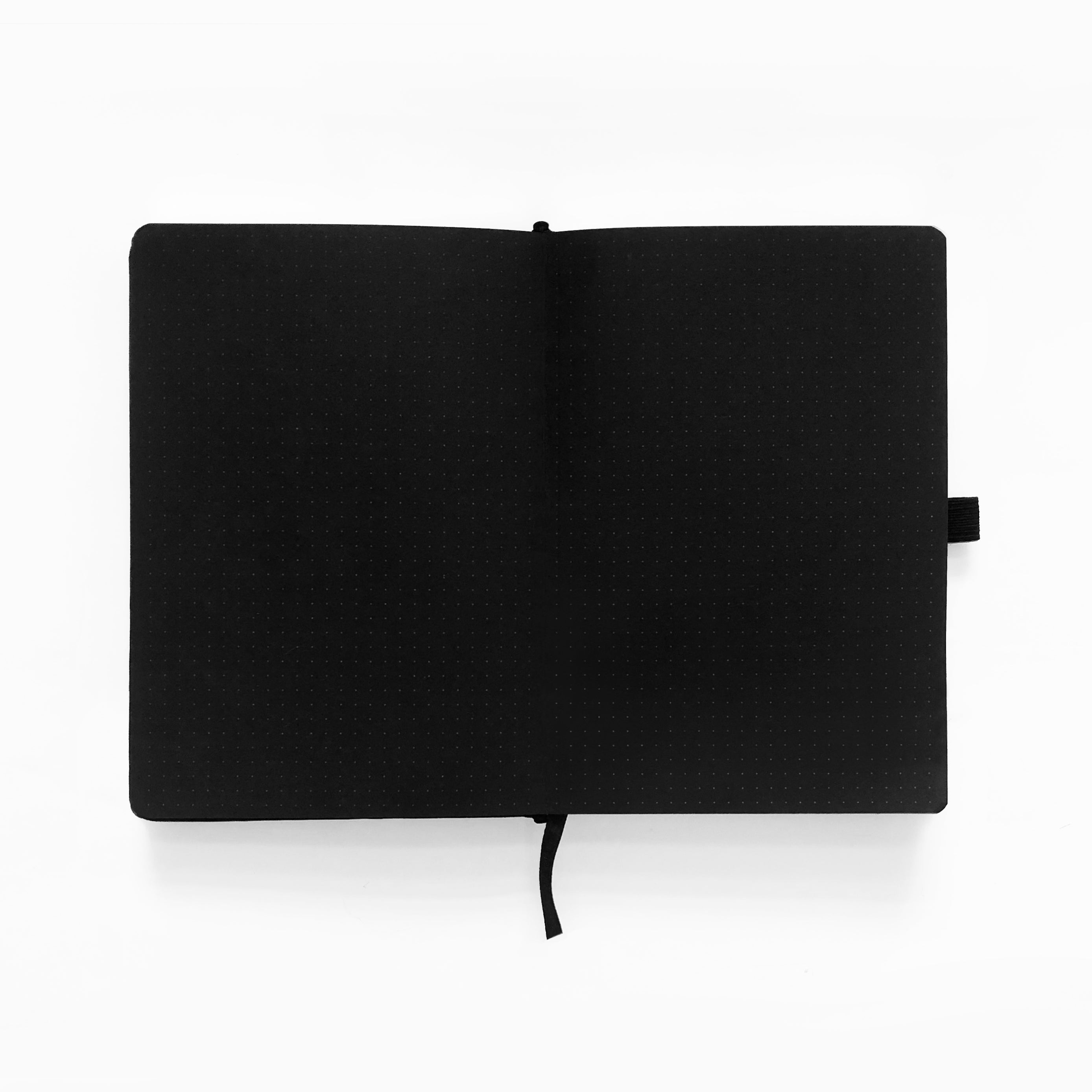 B5 Silver Crescent Blackout Dot Grid Notebook - Archer and Olive