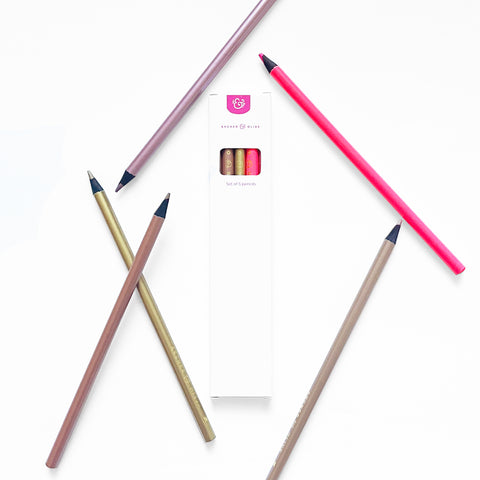 2022 Valentines Day Colored Pencils: Set of 5 - Archer and Olive