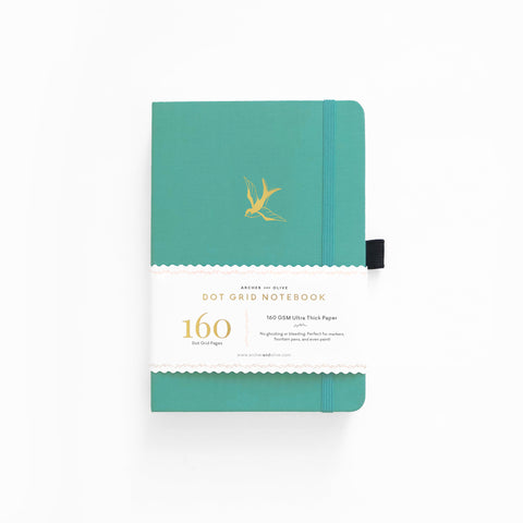 A5 Gliding Swallow Dot Grid Notebook - Archer and Olive