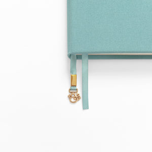 Suitcase w/Globe - A5 Dot Grid Notebook - Archer and Olive