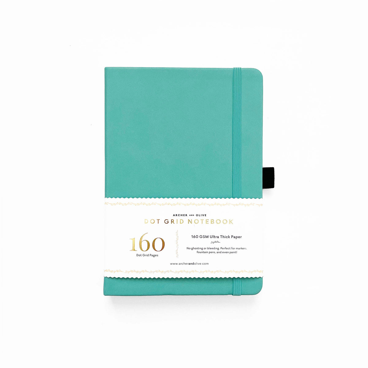 A5 Turquoise Dot Grid Notebook - Archer and Olive