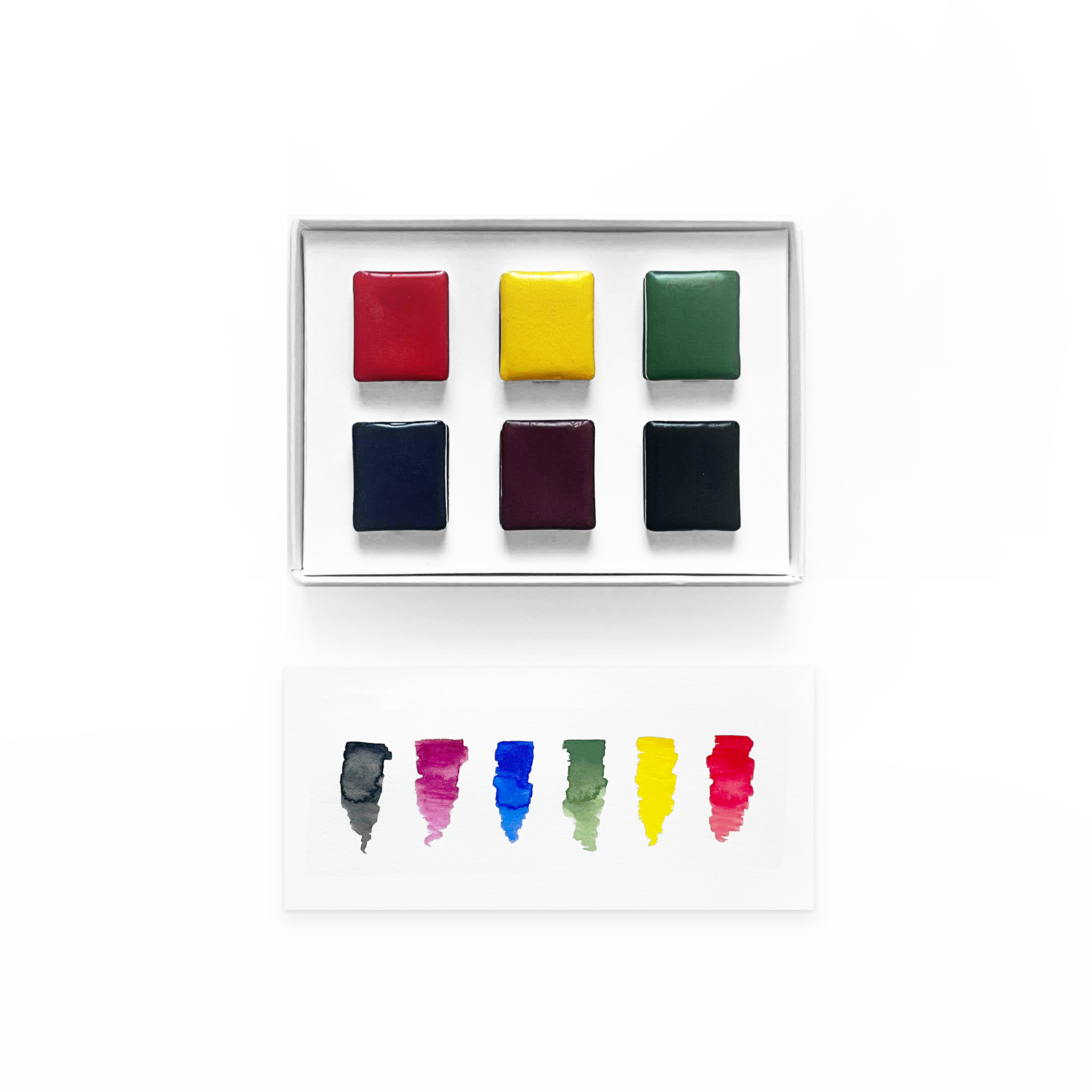 6 Pan Watercolor Set Primary Archer and Olive