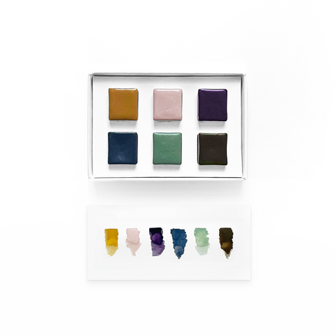 6 Pan Watercolor Set: Warm - Archer and Olive