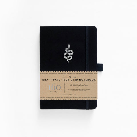 A5 Garden Slither Kraft Paper Dot Grid Notebook - Archer and Olive