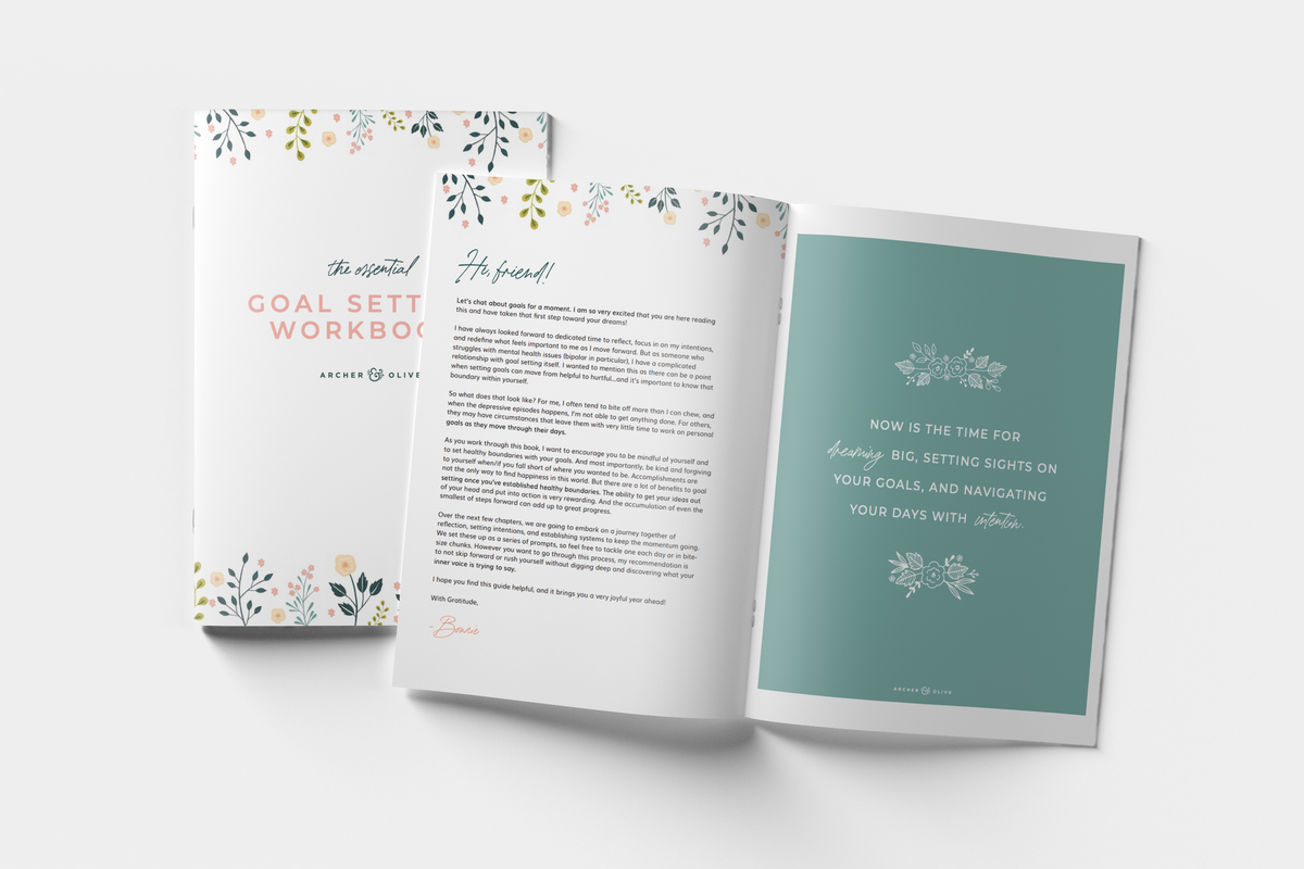 Digital E-Book - Goal Setting Workbook - Archer and Olive