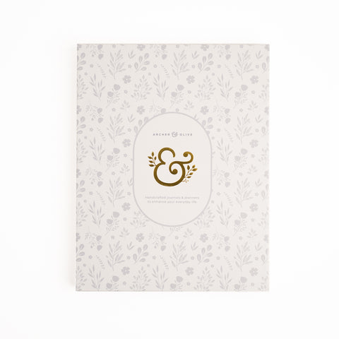Moon Florals Dot Grid Notebook - Archer and Olive