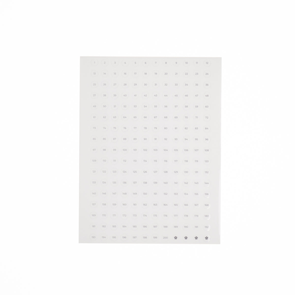 Page Number Stickers (1-200) - Archer and Olive