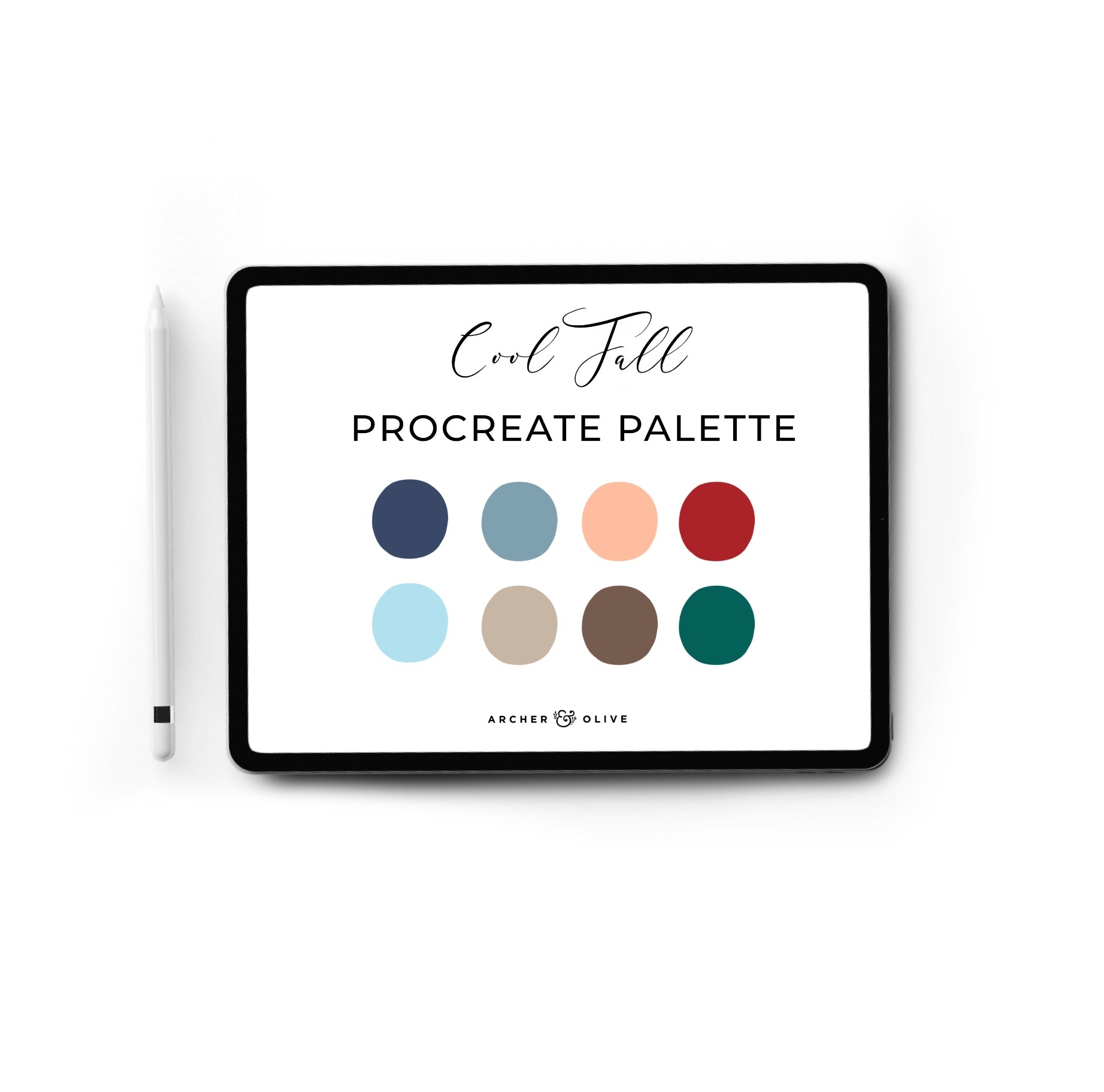 Procreate Swatch - Cool Fall Color Set - Archer and Olive