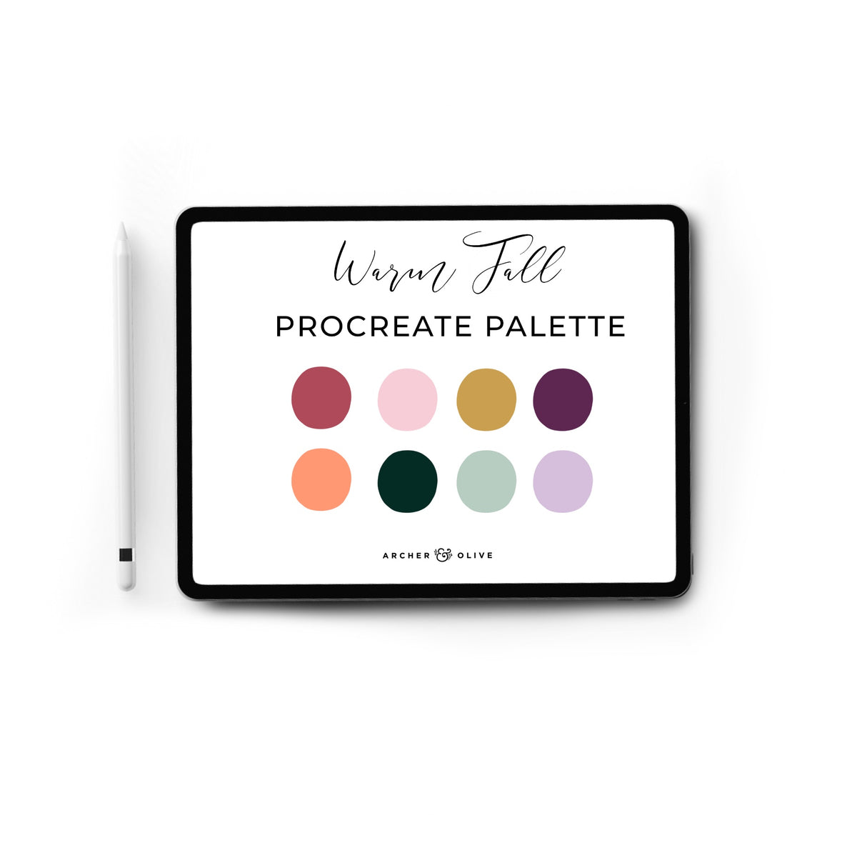 Procreate Swatch - Warm Fall Color Set - Archer and Olive