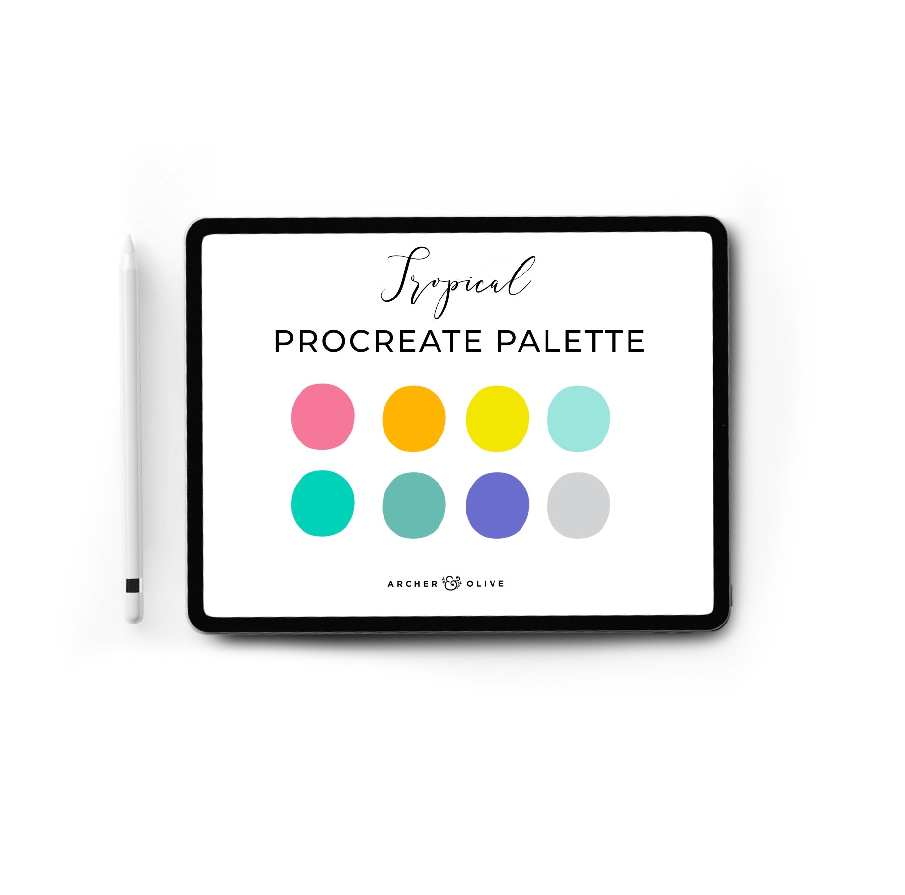 Procreate Swatch - Tropical Color Set - Archer and Olive