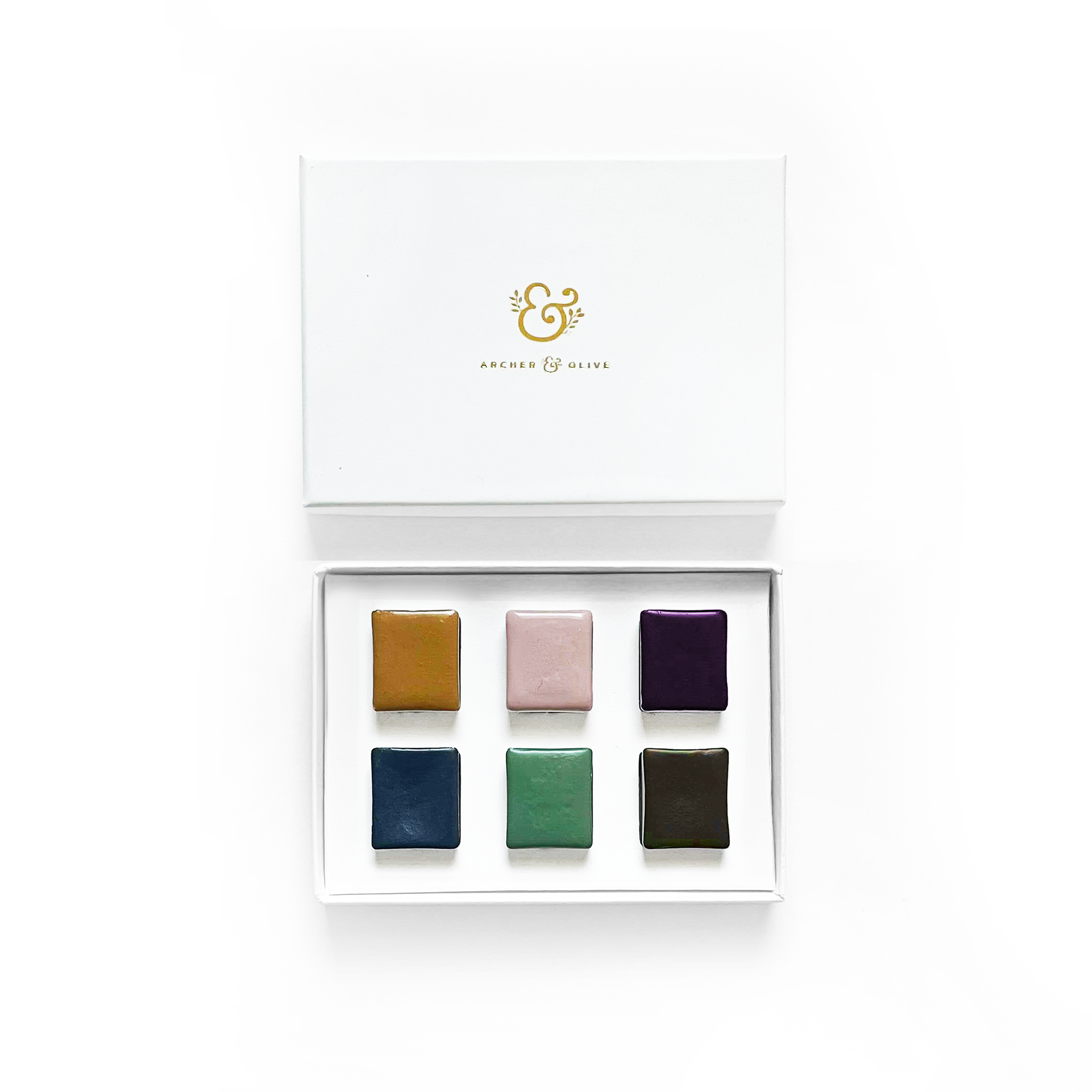 6 Pan Watercolor Set: Warm - Archer and Olive