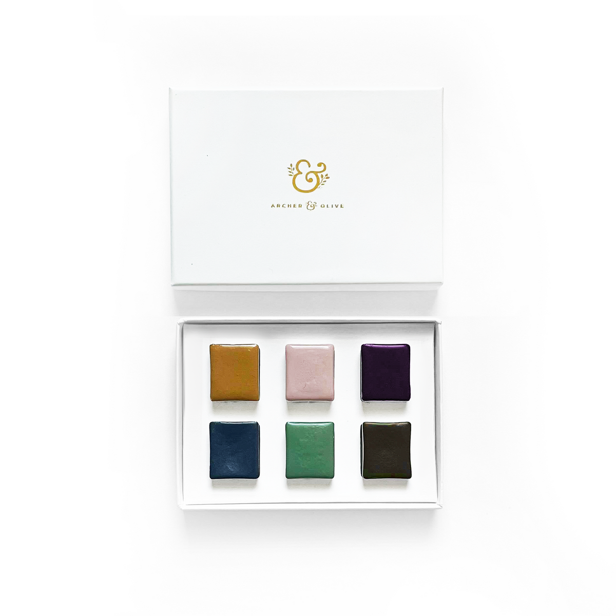 6 Pan Watercolor Set: Warm - Archer and Olive
