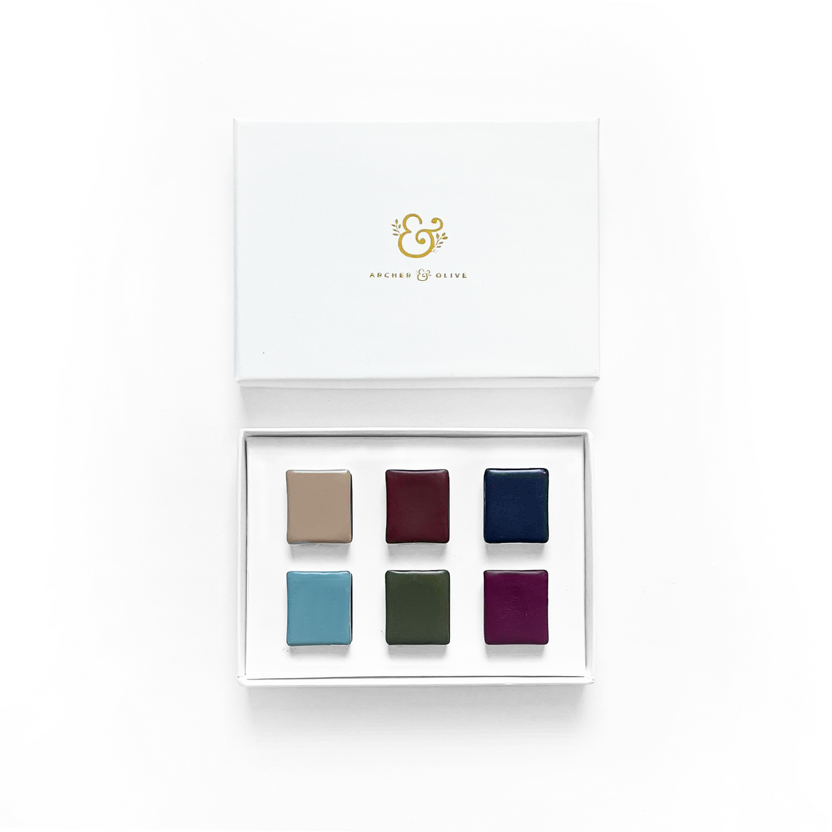 6 Pan Watercolor Set: Jewel - Archer and Olive