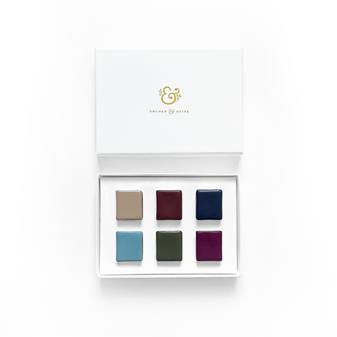 6 Pan Watercolor Set: Jewel - Archer and Olive