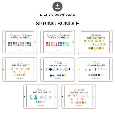 Digital Spring Bundle (Bundled or Singular) - Archer and Olive