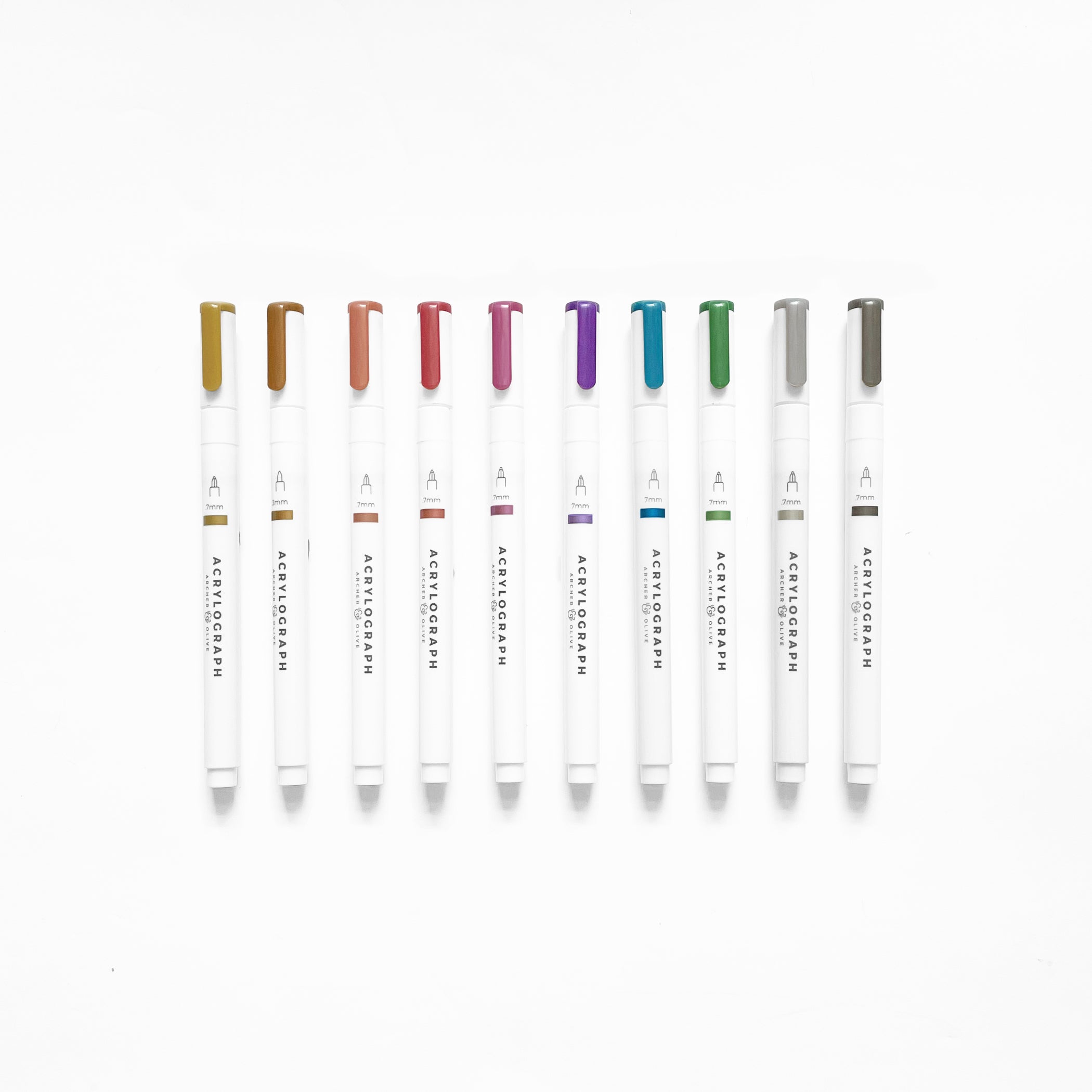 Acrylograph Pens Metallic Collection 3.0 mm Tip - Archer and Olive