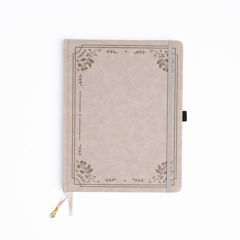 Warm Gray Florals: Dot Grid Notebook - Archer and Olive