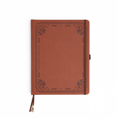 Rich Brown Florals - Undated Planner - Archer and Olive